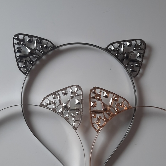 Crystal Rhinestone Cat Ears - Picture 3 of 3